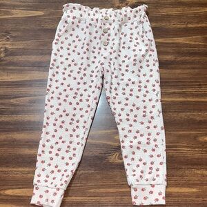 Jessica Simpson Girls Floral Waffle Knit Pants size 4